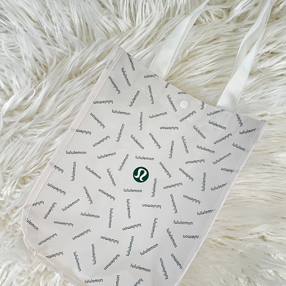 Lululemon "Lululemon reusable tote in white with logos" NWT - Picture 2 of 5